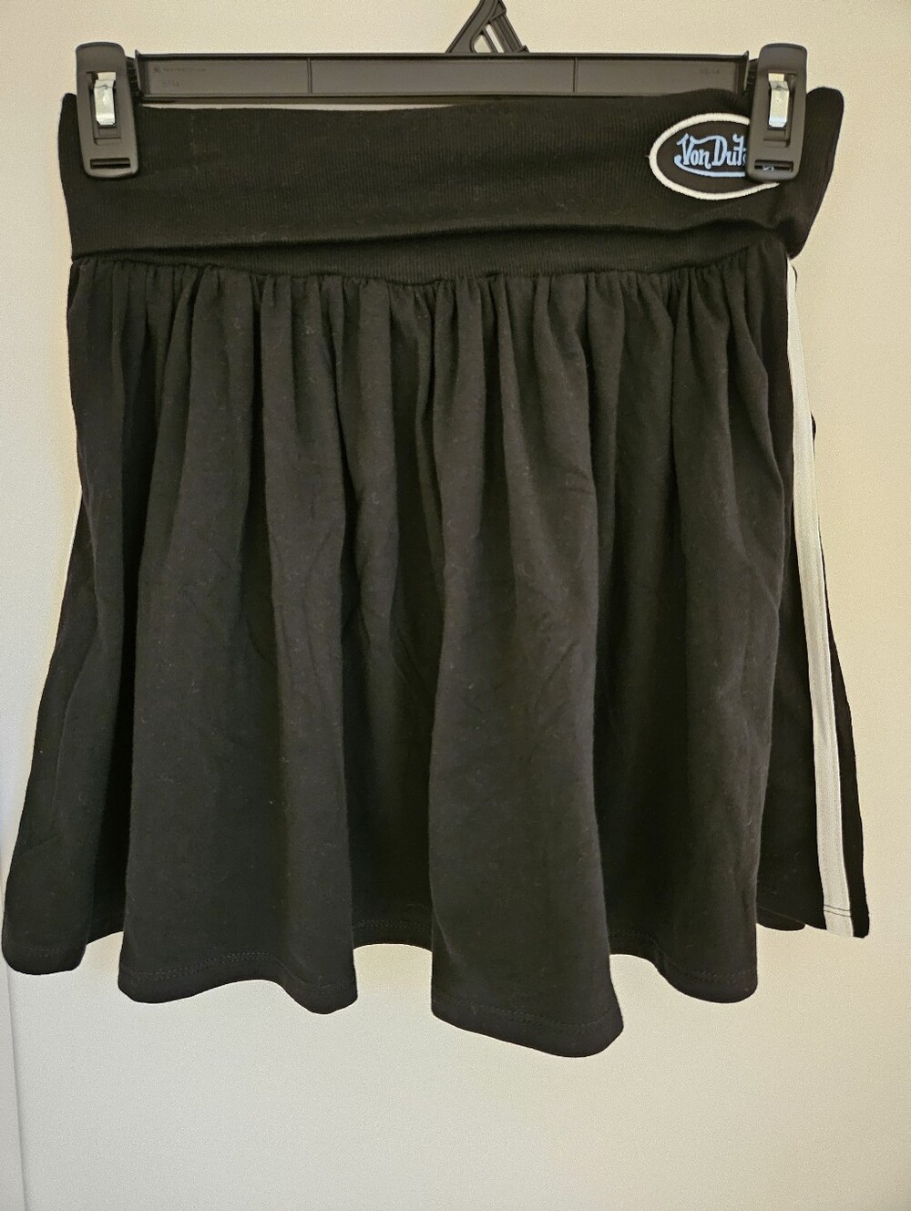 Von Dutch Women's Black Athletic Mini Skirt Size Small NWT